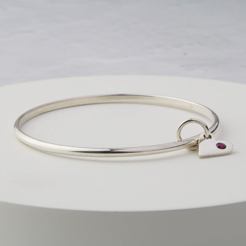 Bangle with sale heart charm