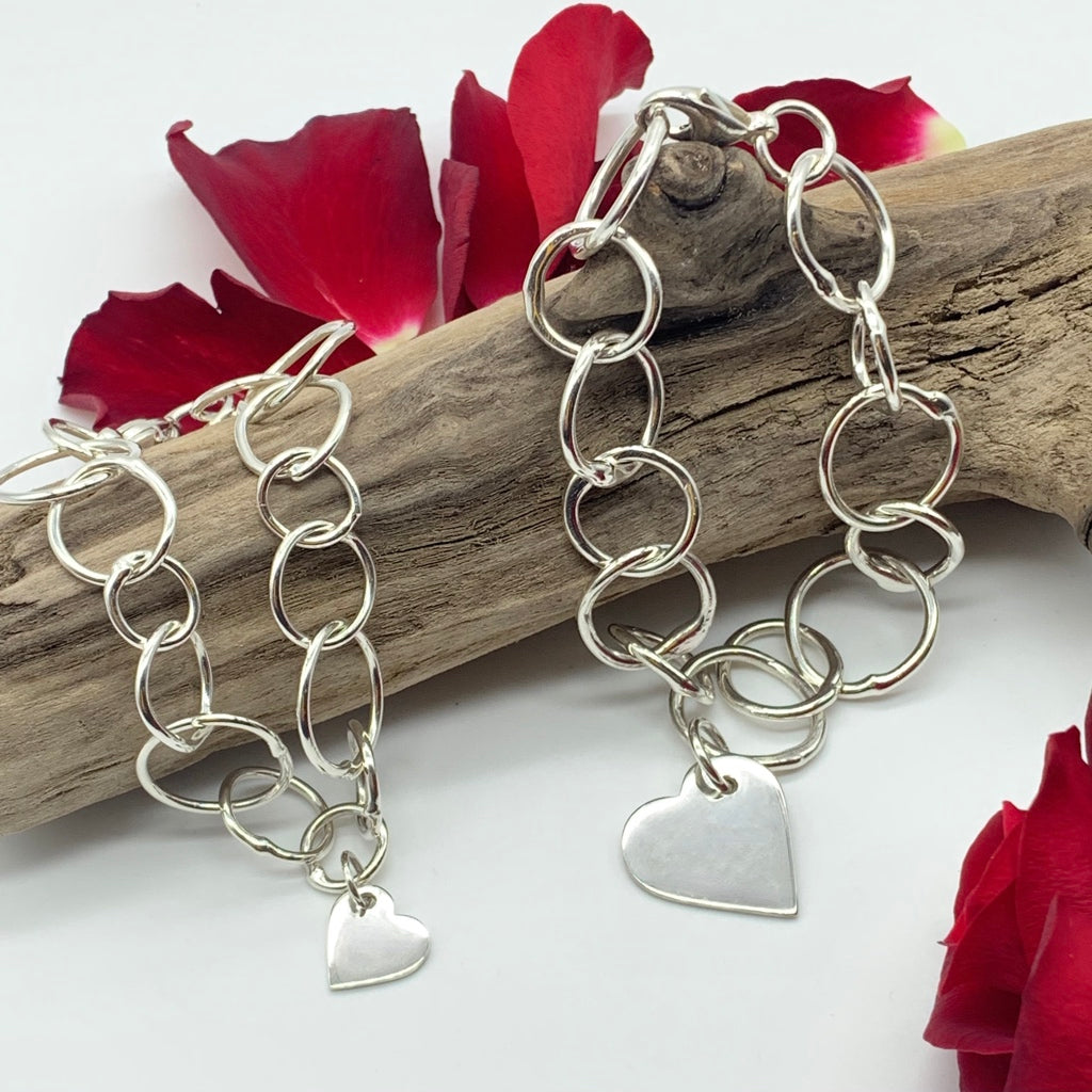 Mistura Fused Link Bracelet with Heart Charm - Light