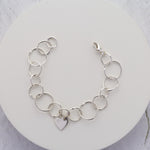 Mistura Fused Link Bracelet with Heart Charm - Light