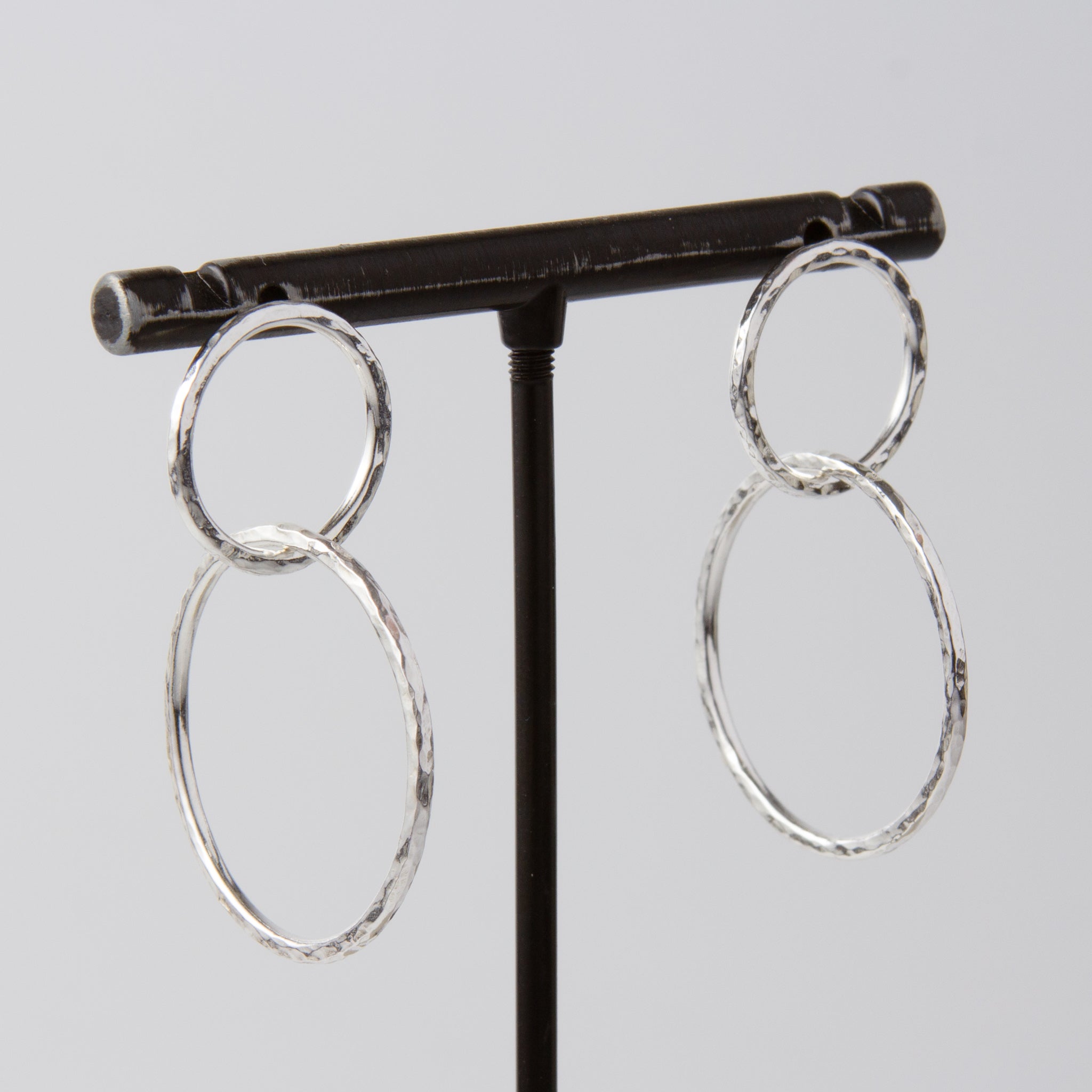 Caldera Cirque Enlace Silver Stud Drop Earrings