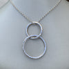 Caldera Doppia - handmade silver pendant - close-up