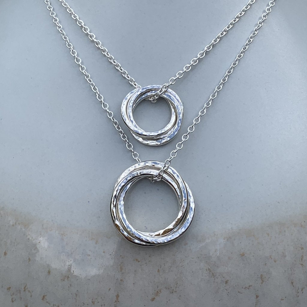 Silver Russian Ring Triple Ring Necklace – Cara Kluth
