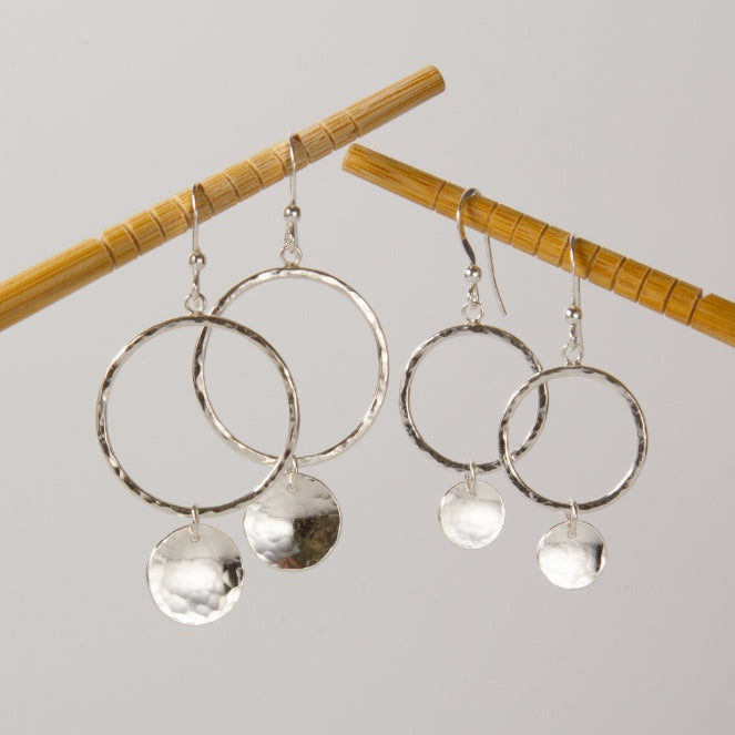 Caldera Lunelle Sonido Silver Earrings