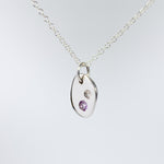 Coast Charm Pendant with Amethyst and Rose Quartz