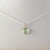 Prehnite Petit Uno Silver Pendant Necklace