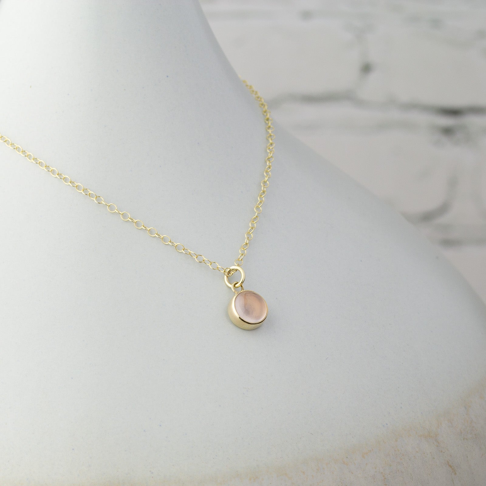 Stella Rose Quartz Gold Pendant