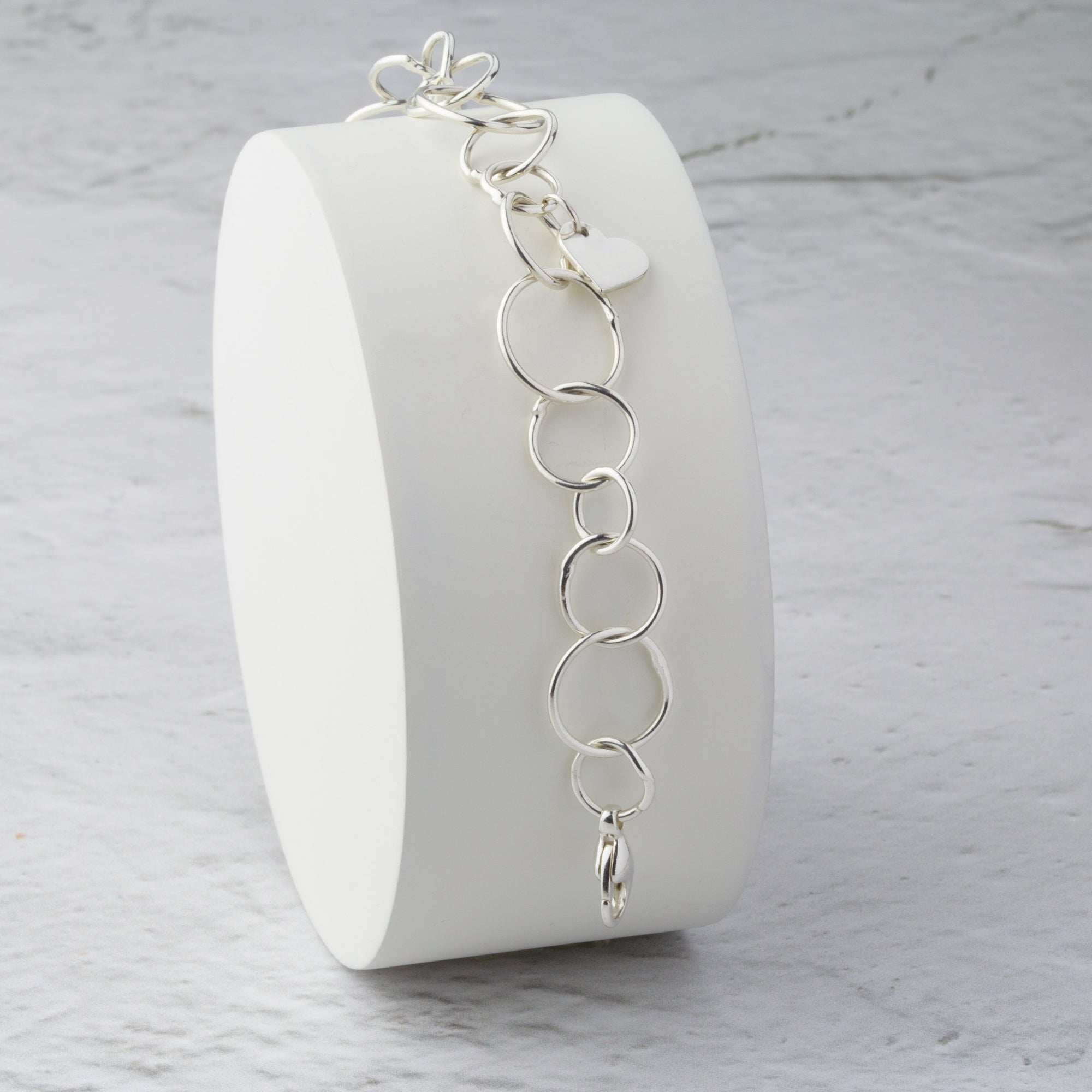 Mistura Fused Link Bracelet with Heart Charm - Light