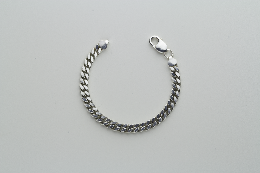 Men's Silver Heavy Curb Chain Bracelet
