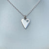 Amor Sky Blue Topaz Silver Heart Pendant Necklace - November Birthstone