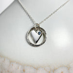 Caldera Amor Blue Sapphire Heart Pendant Necklace