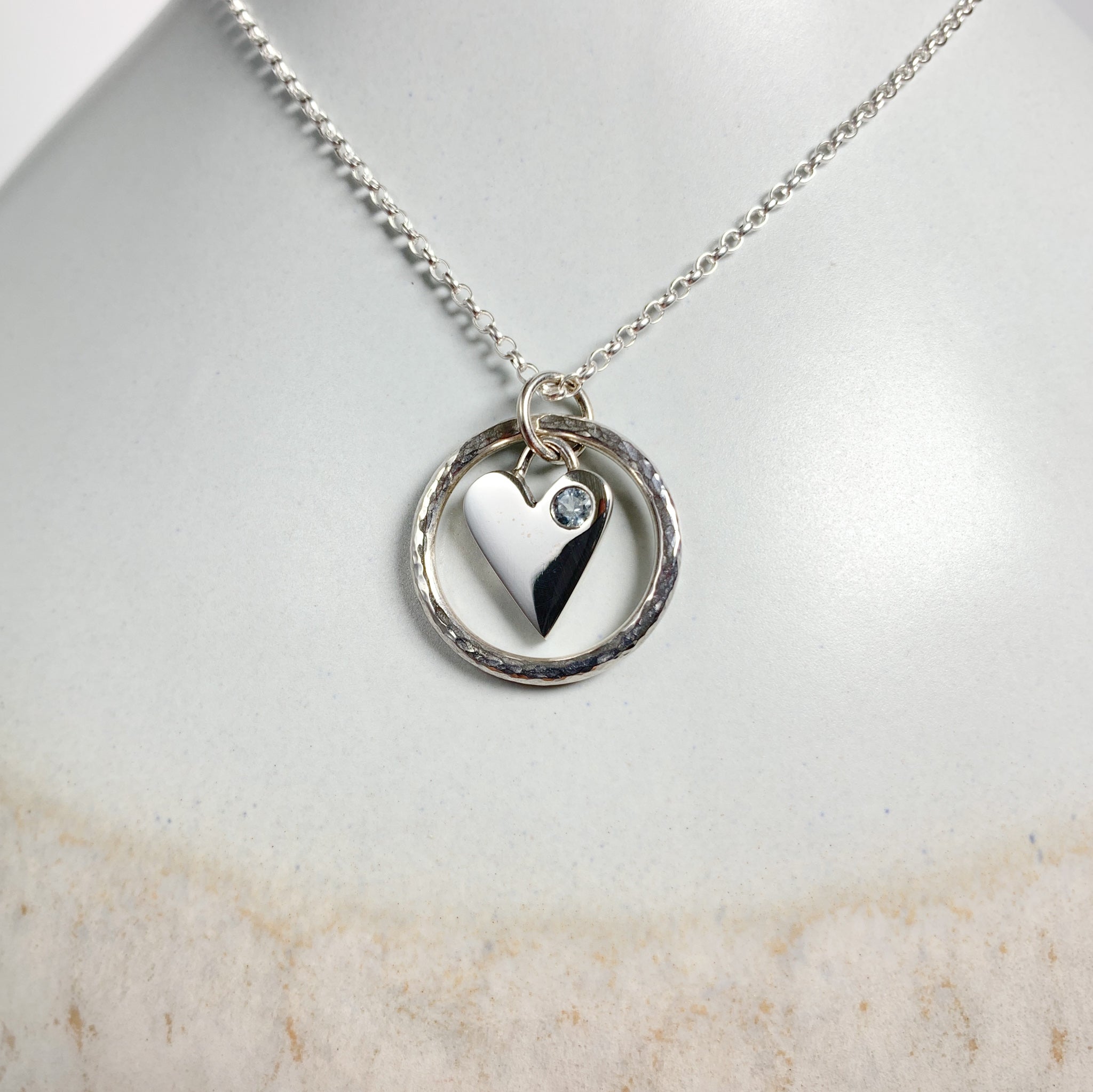 Topaz sale heart necklace