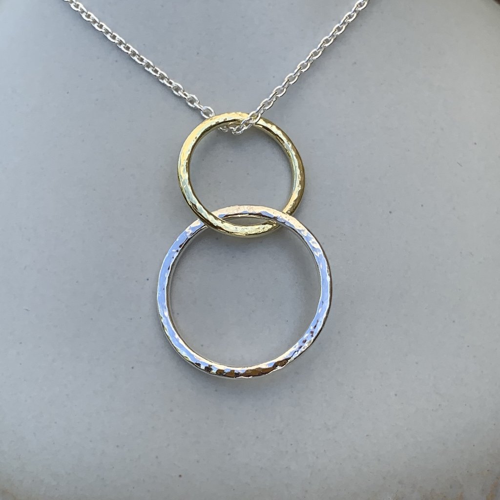 Caldera Doppia - handmade gold and silver necklace