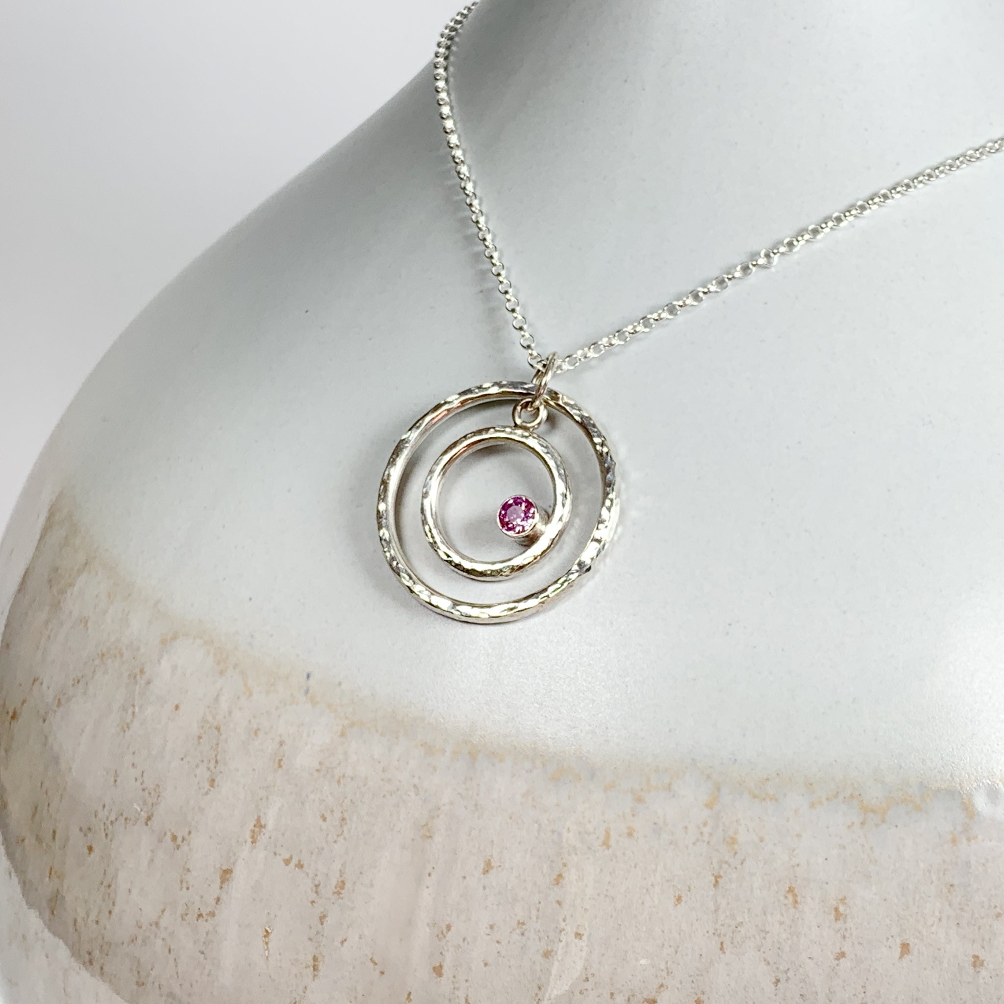 Pink Sapphire Necklace - Jewelry by Cari