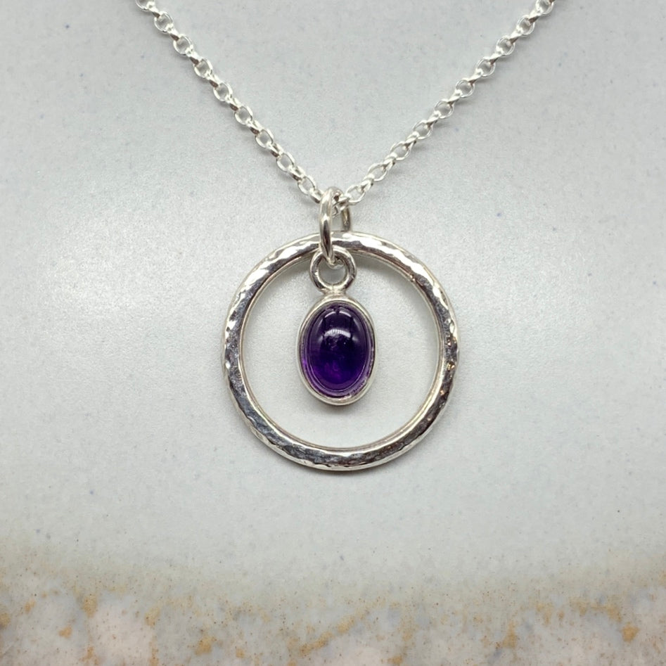 Caldera Iris Deep Purple Amethyst Pendant Necklace