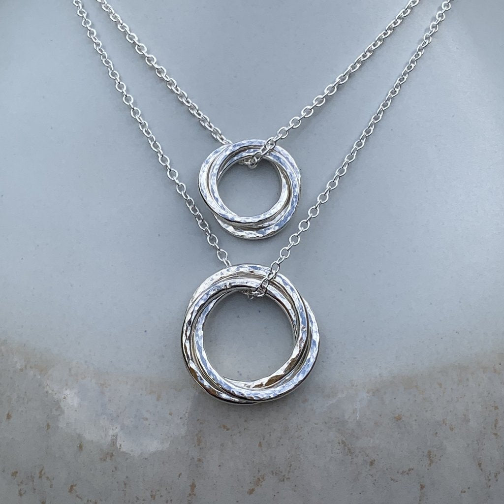 Caldera Russo - Handmade sterling silver Russian ring necklace - small and large options