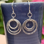 Caldera cirque triplo handmade silver earrings