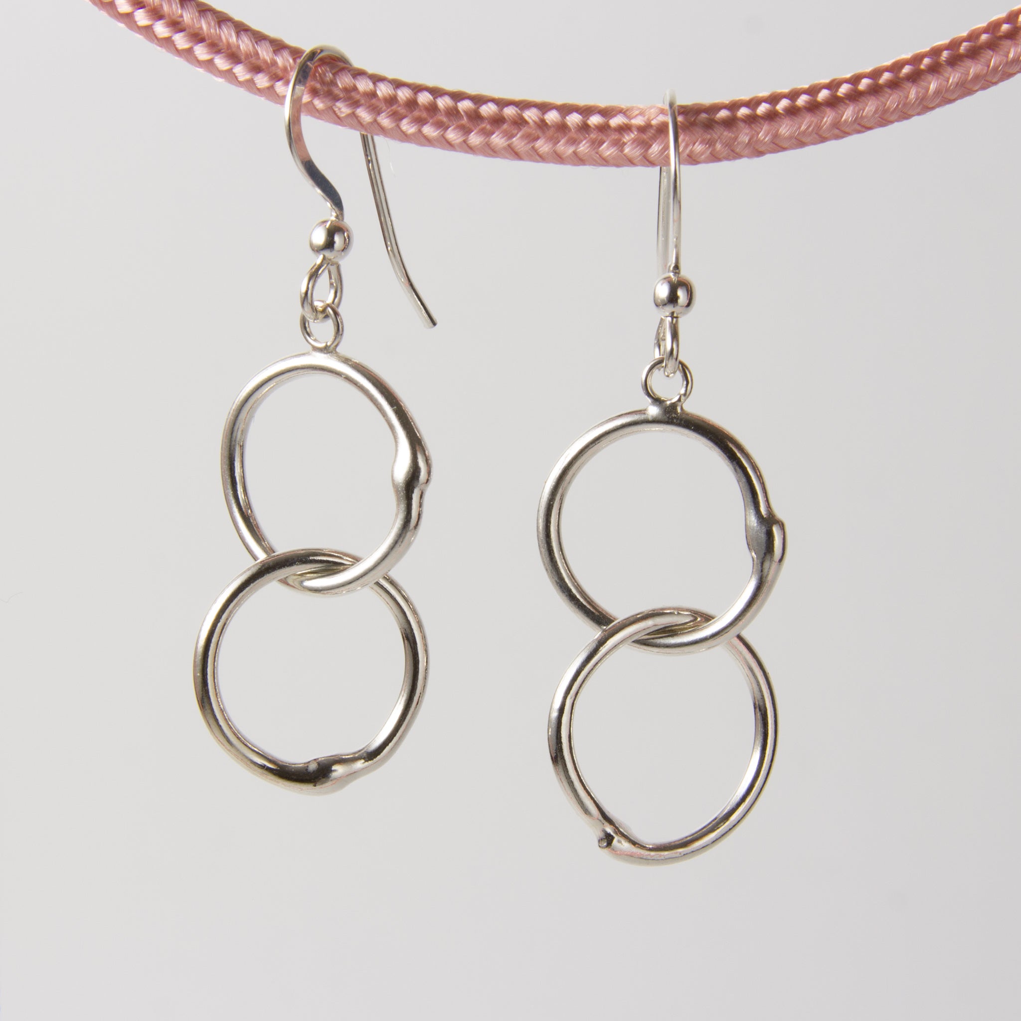 Mistura handmade fused like silver earrings - pair