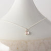 Rose Quartz Petit Uno Silver Pendant Necklace
